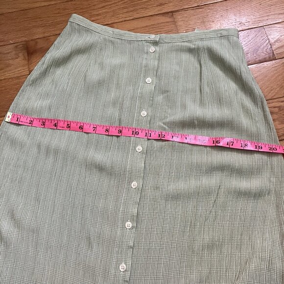 Vintage Eddie Bauer Maxi Skirt Womens Wrinkly Gauze Crepe Button Front Prairie - Picture 7 of 8